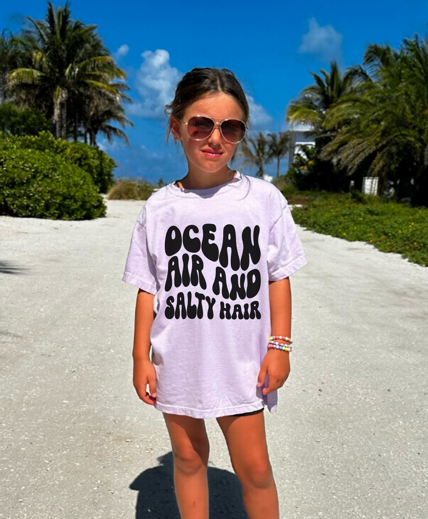 Ocean Air And Salty Hair Youth Shirt