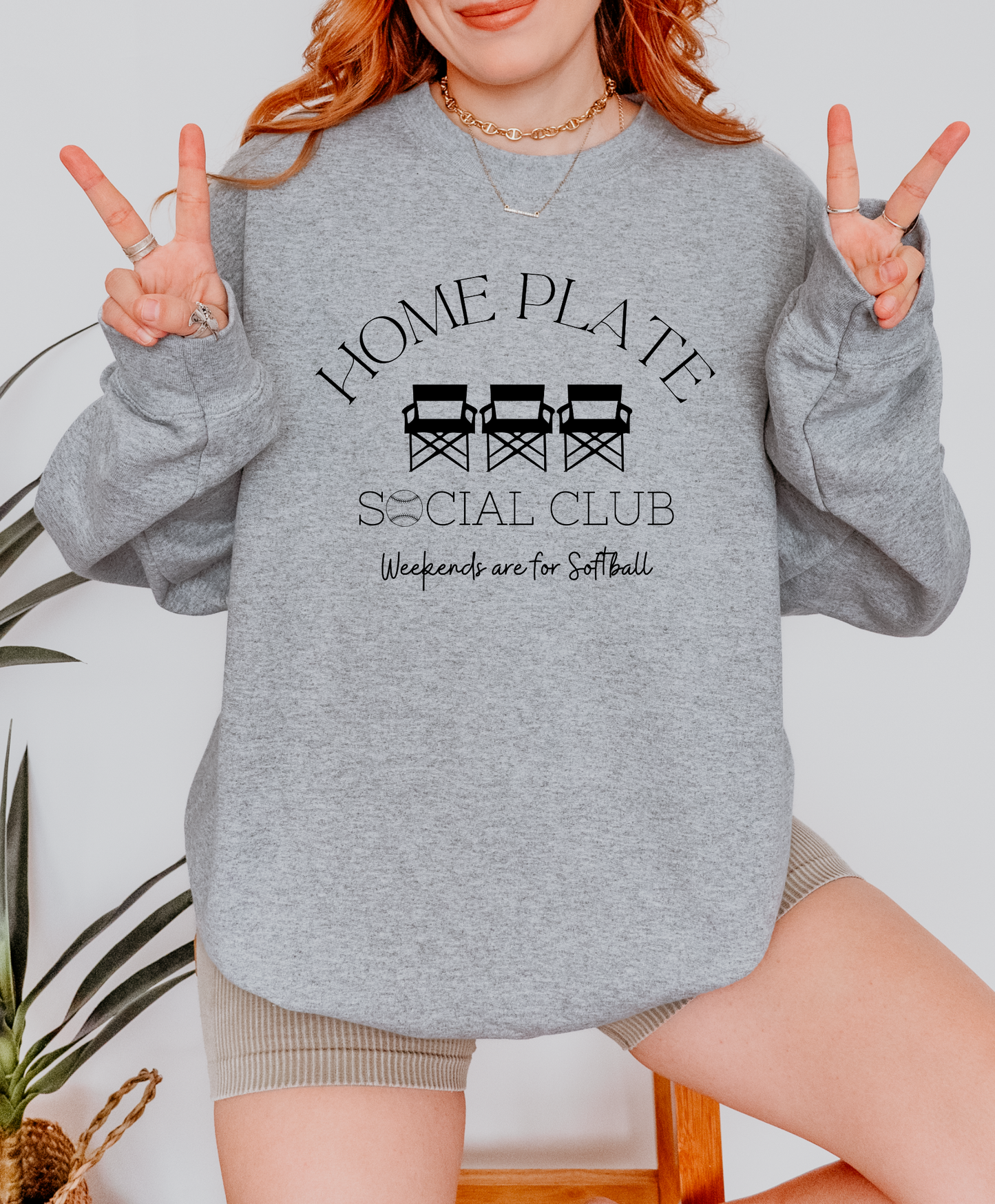 Home Plate Social Club Softball Sweatshirt