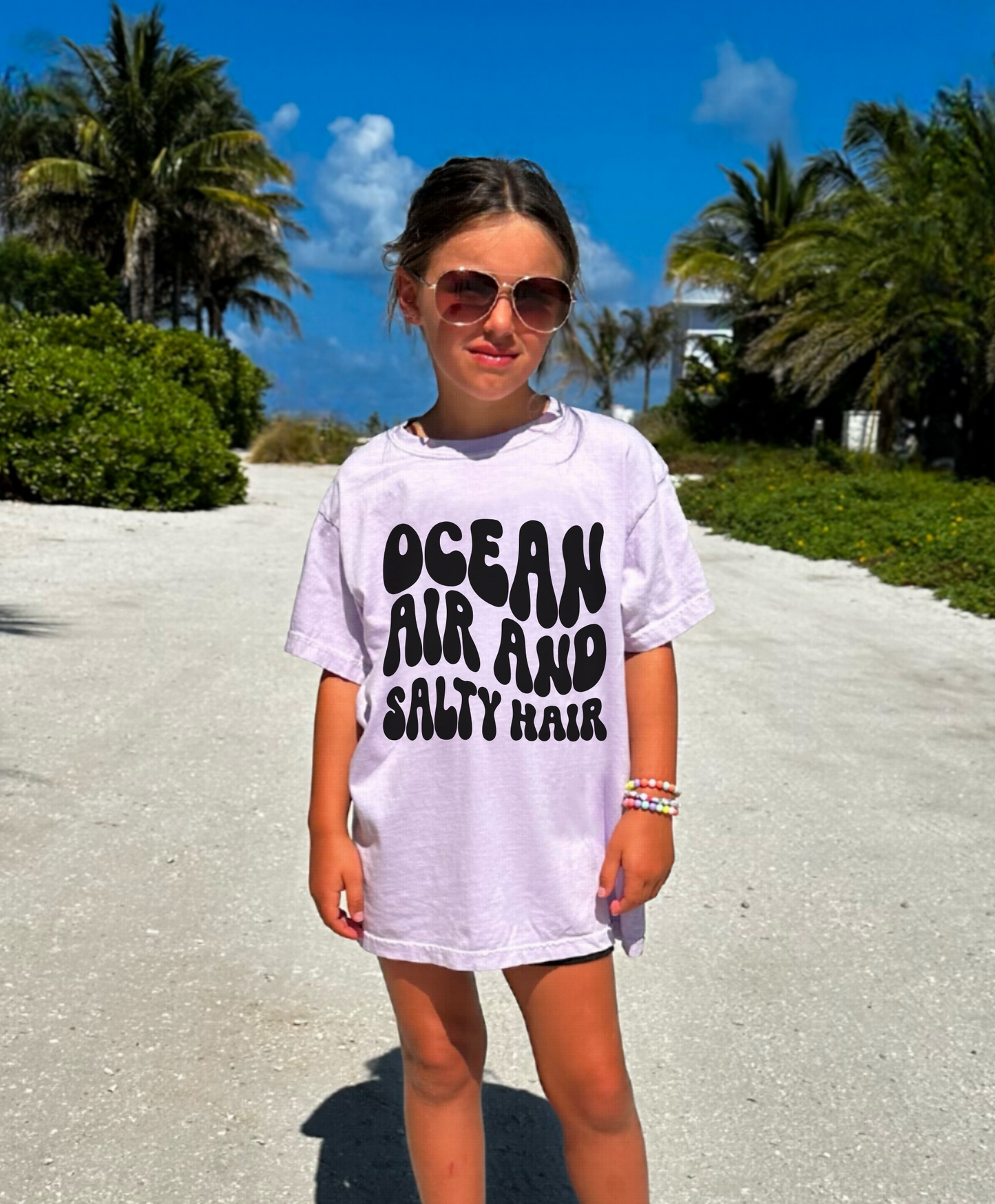 Ocean Air And Satly Hair Kids Tee