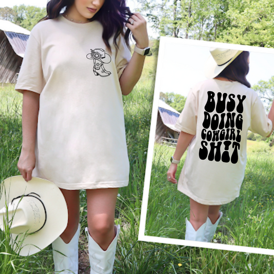 Busy Doing Cowgirl Shit Shirt