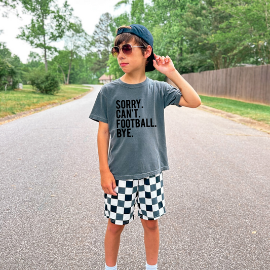 Sorry Can't Football Bye Youth And Toddler Tee