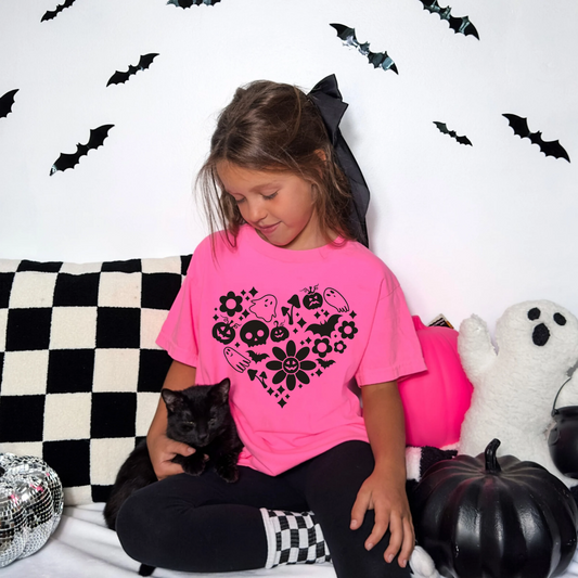 Halloween Doodle Art Youth Tee