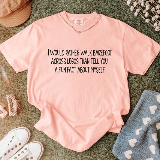 I Would Rather Walk Barefoot Across Logos Shirt