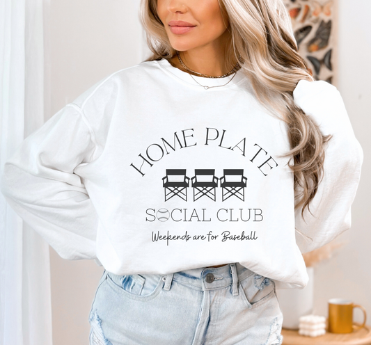 Home Plate Social Club Baseball Sweatshirt