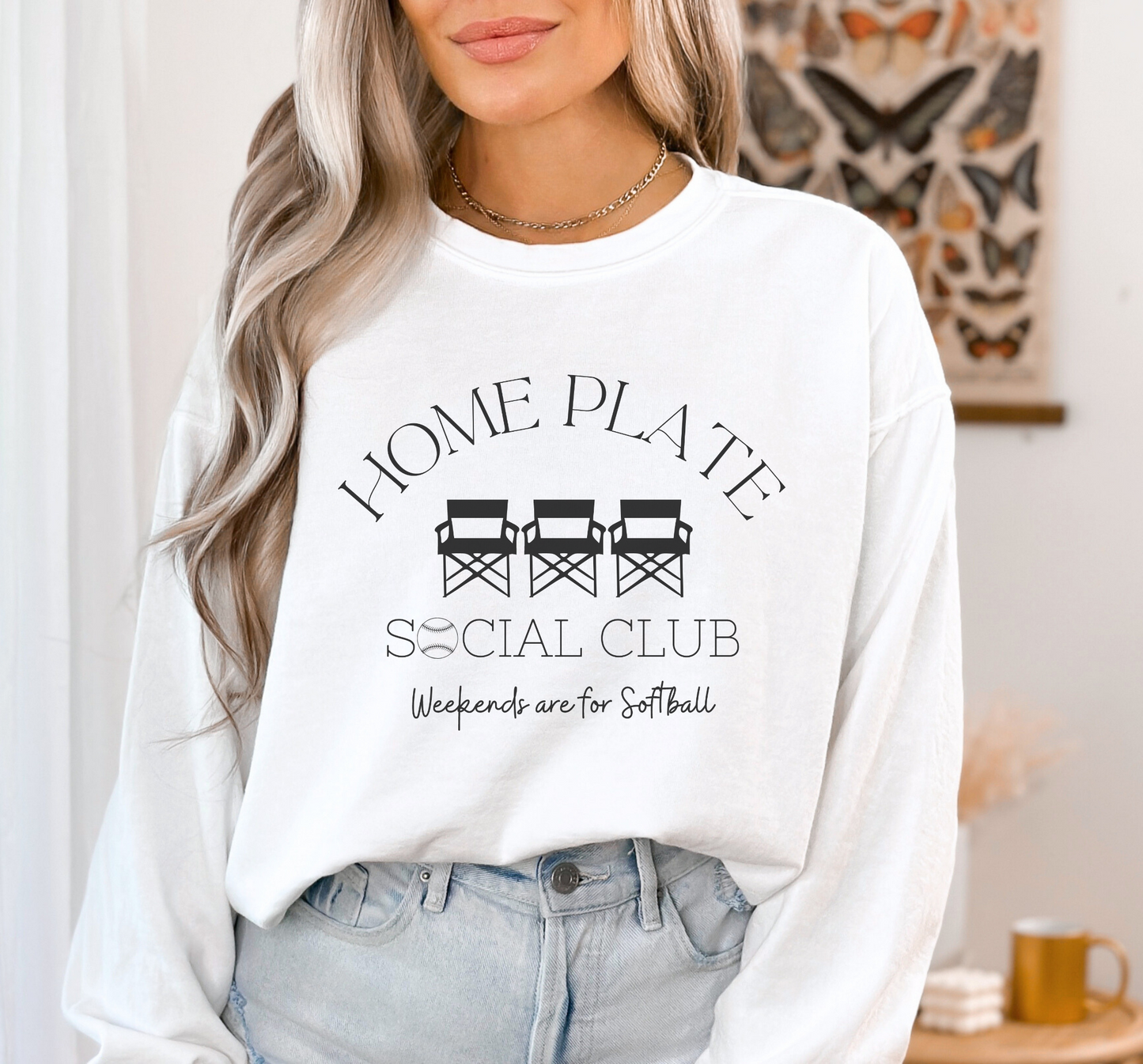 Home Plate Social Club Softball Sweatshirt