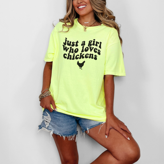 Just A Girl Who Loves Chickens Shirt