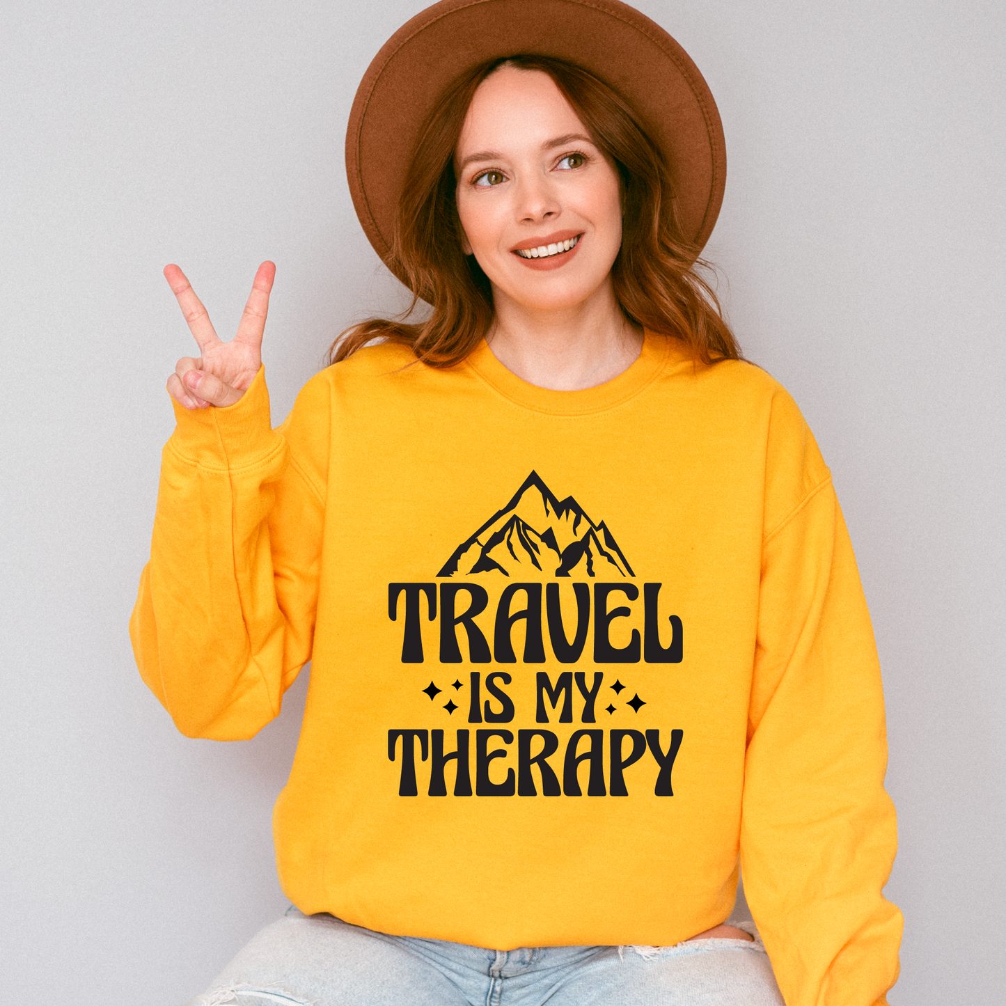 Travel Is My Therapy Sweatshirt