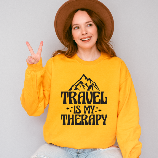 Travel Is My Therapy Sweatshirt