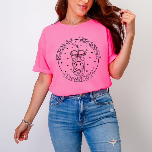 Fueld By Iced Coffee And Anxiety Shirt