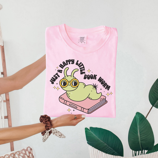Just A Happy Little Book Worm Shirt