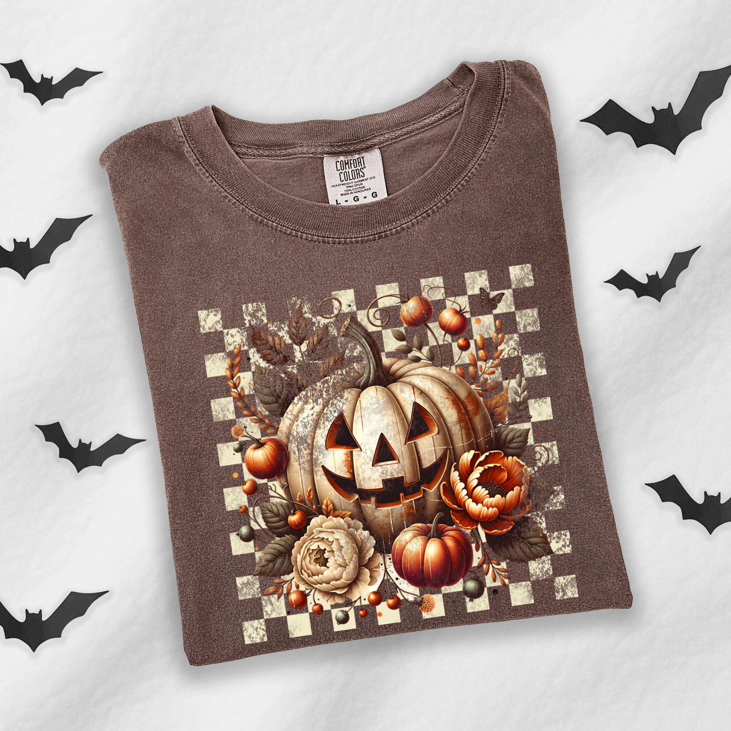 Floral Pumpkin Halloween Shirt