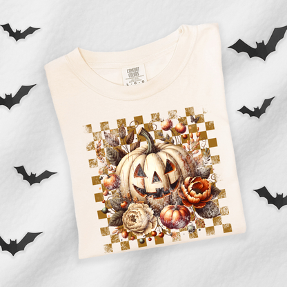 Floral Pumpkin Halloween Shirt