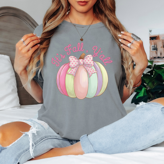 It's Fall Y'all Pastel Pumpkin Shirt