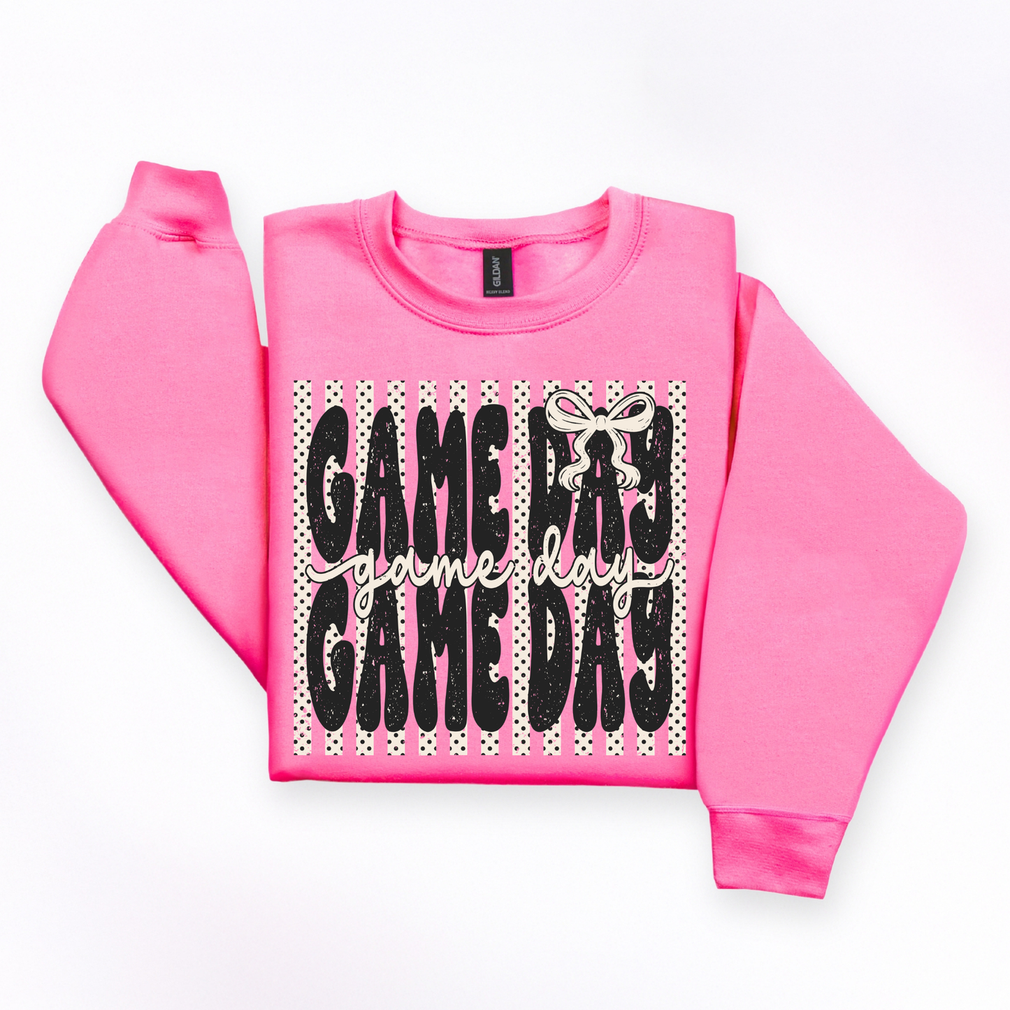 Gameday Preppy Striped Sweatshirt