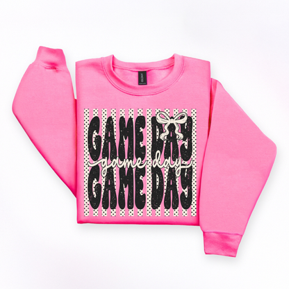 Gameday Preppy Striped Sweatshirt