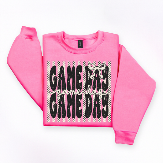Gameday Preppy Striped Sweatshirt