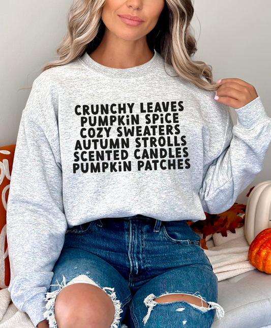 Crunchy Leaves, Pumpkin Spice, Cozy Sweater, Fall Things Shirt