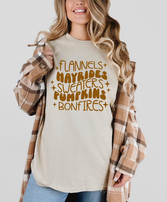 Flannels. Hayrides. Sweaters. Pumpkins  Bonfires. Shirt