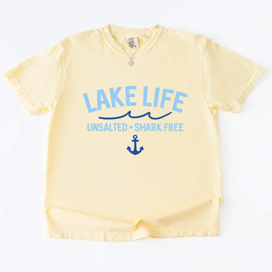 Lake Life. Unsalted. Shark Free Shirt