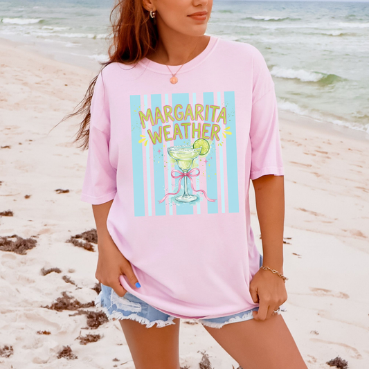 Margarita Weather Preppy Stripes Tee