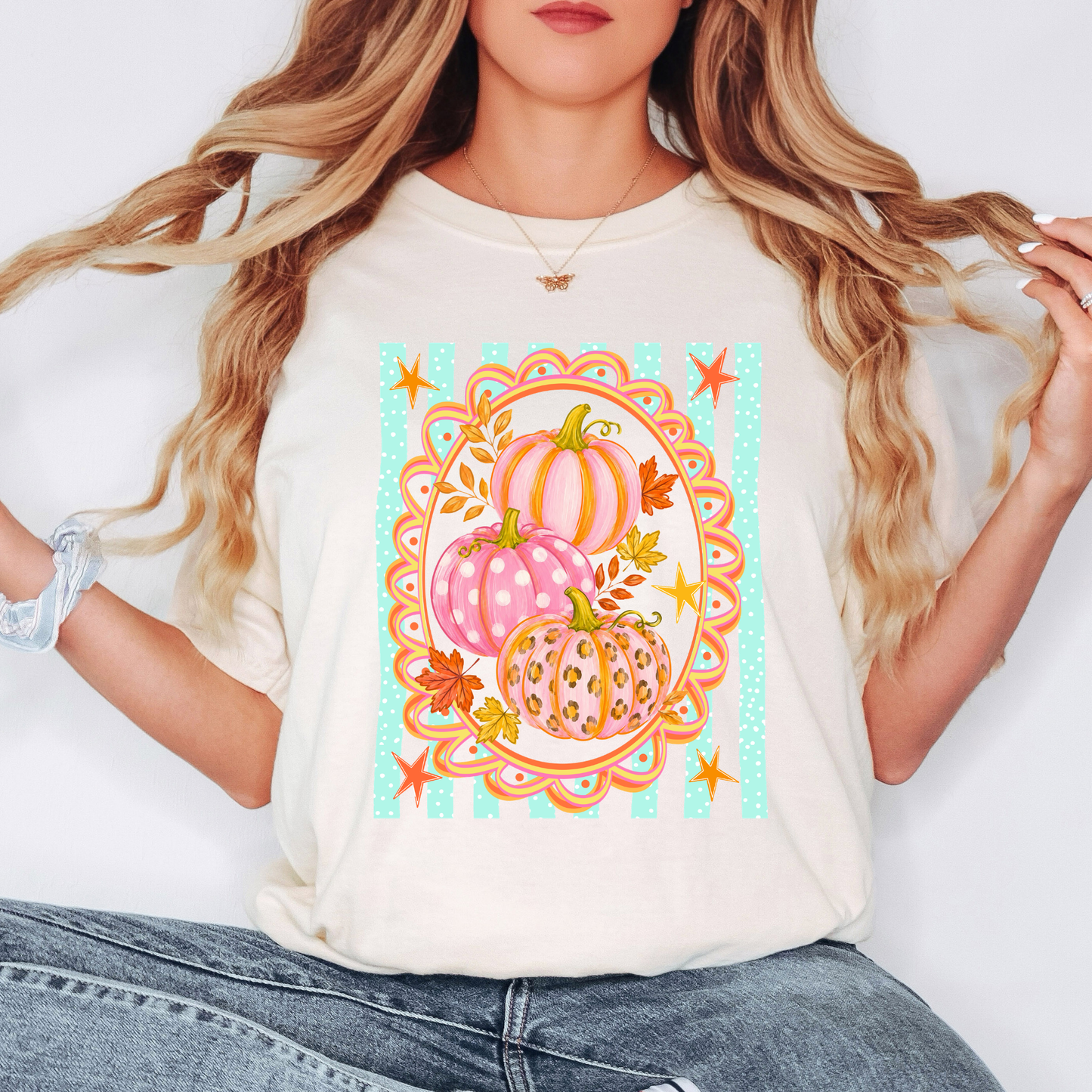 Preppy Colorful Fall Pumpkin Shirt