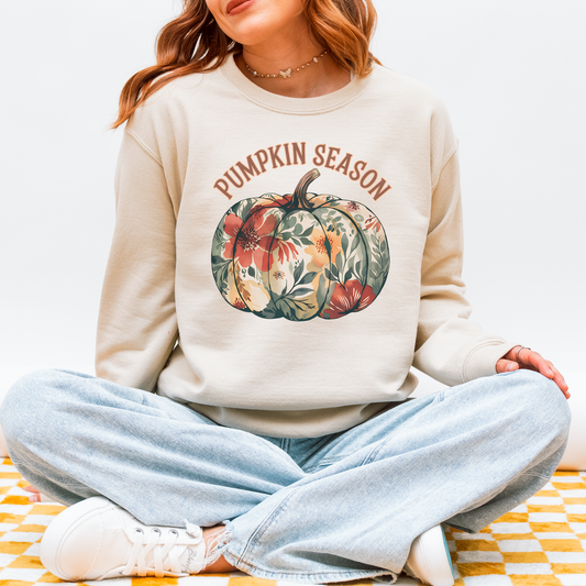 Floral Pumpkin Season Sweatshirt