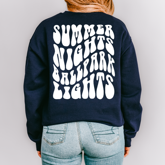 Summer Nights Ballpark Lights Sweatshirt