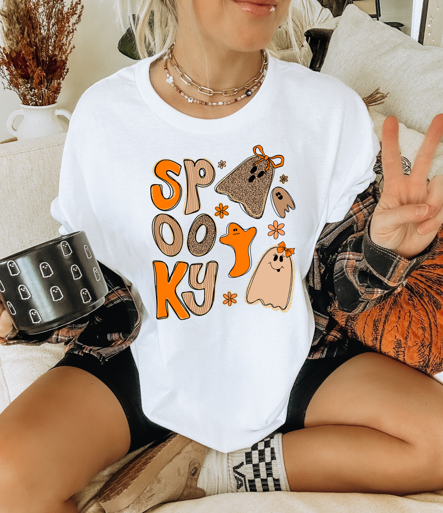 Spooky Shirt With Adorable Ghosts