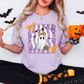 Trendy, Cute Ghost Halloween Shirt. Stripes And Bow