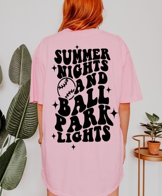 Summer Nights And Ballpark Lights Shirt